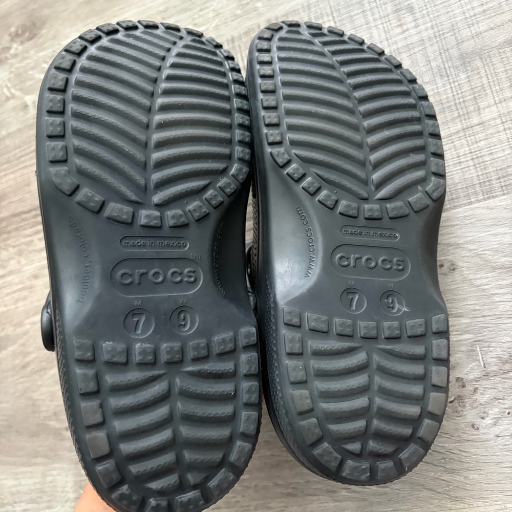 Crocs Unisex Adult Black Crocs Clogs - Picture 7 of 10